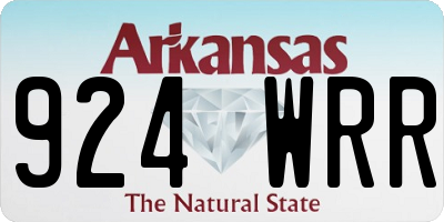 AR license plate 924WRR