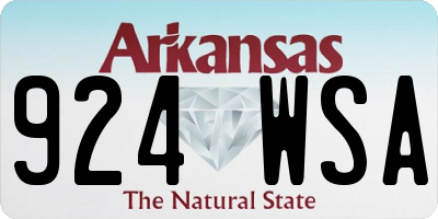 AR license plate 924WSA