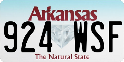 AR license plate 924WSF
