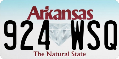 AR license plate 924WSQ