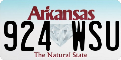 AR license plate 924WSU