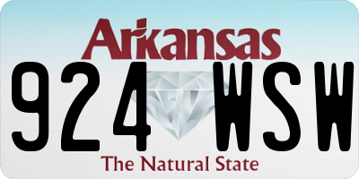 AR license plate 924WSW