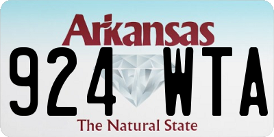 AR license plate 924WTA