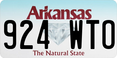 AR license plate 924WTO