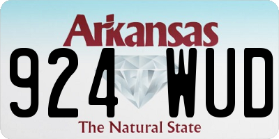 AR license plate 924WUD