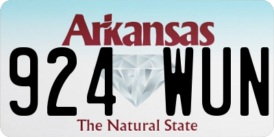 AR license plate 924WUN