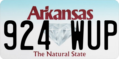 AR license plate 924WUP