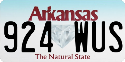 AR license plate 924WUS