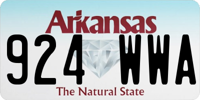 AR license plate 924WWA