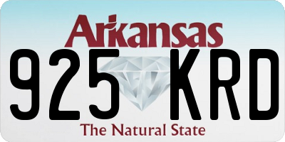 AR license plate 925KRD