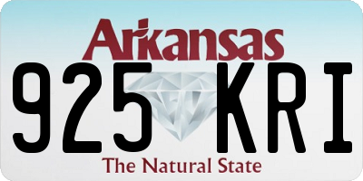 AR license plate 925KRI
