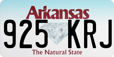 AR license plate 925KRJ