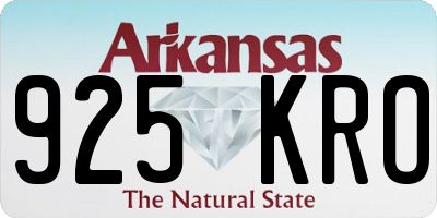 AR license plate 925KRO