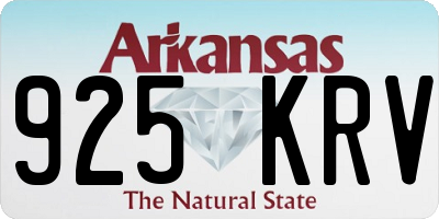 AR license plate 925KRV