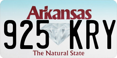 AR license plate 925KRY