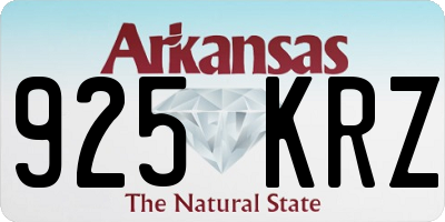 AR license plate 925KRZ