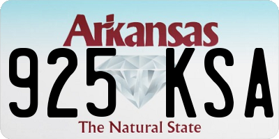 AR license plate 925KSA