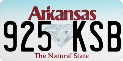 AR license plate 925KSB