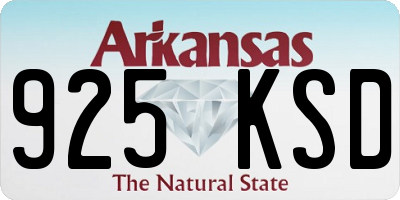 AR license plate 925KSD