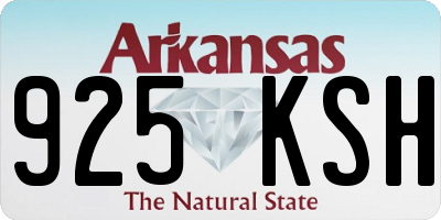 AR license plate 925KSH