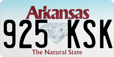 AR license plate 925KSK
