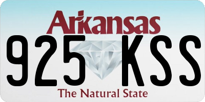 AR license plate 925KSS