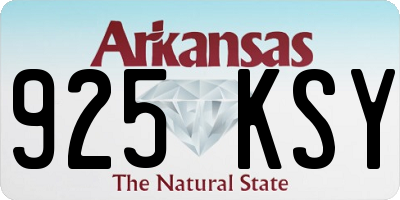 AR license plate 925KSY