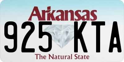 AR license plate 925KTA