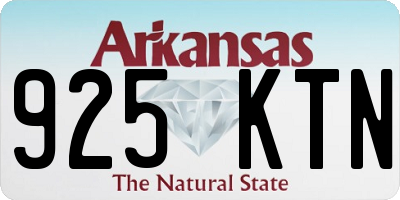 AR license plate 925KTN