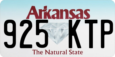 AR license plate 925KTP