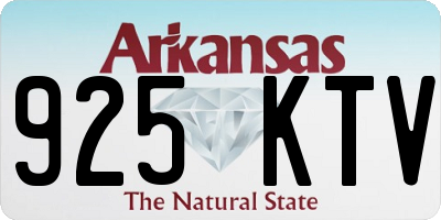 AR license plate 925KTV