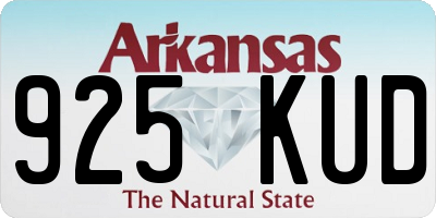 AR license plate 925KUD
