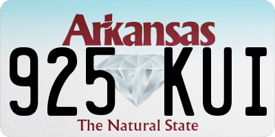 AR license plate 925KUI
