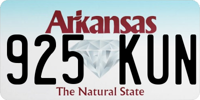 AR license plate 925KUN
