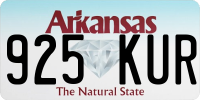 AR license plate 925KUR
