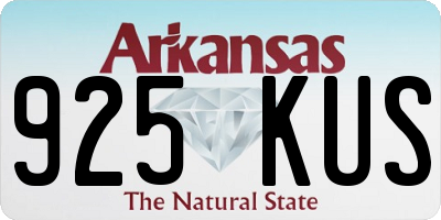 AR license plate 925KUS