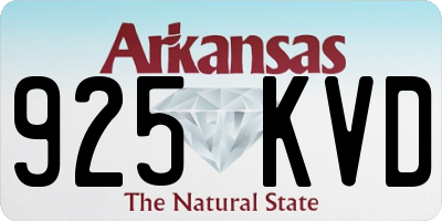 AR license plate 925KVD