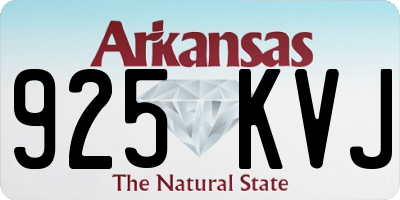 AR license plate 925KVJ