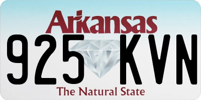 AR license plate 925KVN