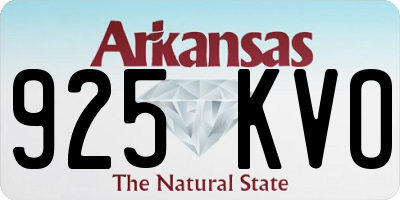 AR license plate 925KVO
