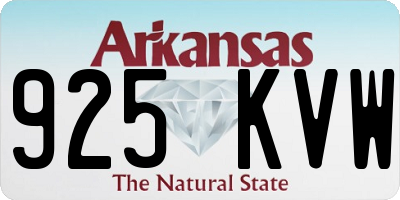 AR license plate 925KVW