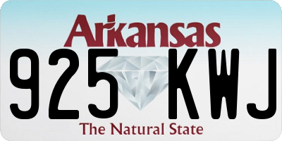 AR license plate 925KWJ
