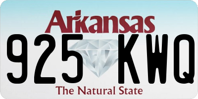 AR license plate 925KWQ
