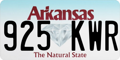 AR license plate 925KWR