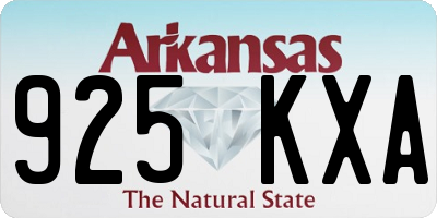AR license plate 925KXA