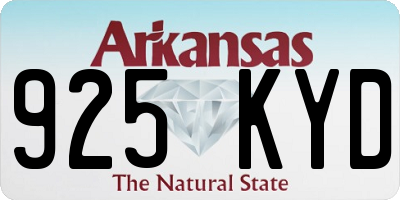 AR license plate 925KYD