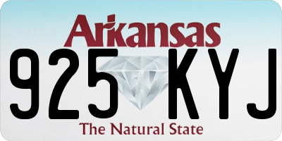 AR license plate 925KYJ