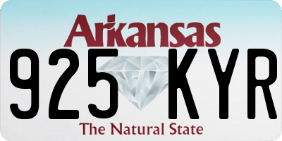 AR license plate 925KYR