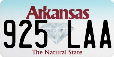 AR license plate 925LAA