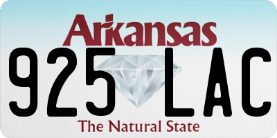 AR license plate 925LAC